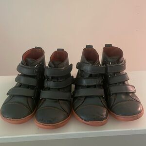 Two pairs of Dawid high top leather shoes